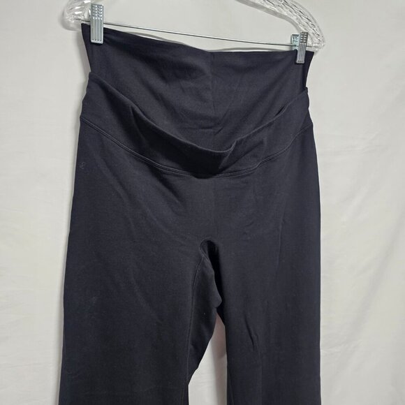Spanx Double Waistband Mid Belly Maternity Flare Women Pants Size 1X Black - Picture 3 of 13